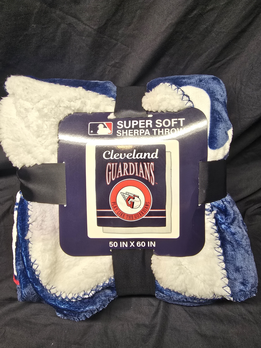 NEW NWT Cleveland Guardians MLB Super Soft Sherpa Throw Blanket 50x60 Pegasus
